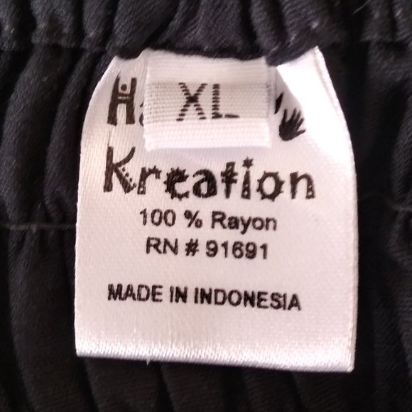 4/$20 Hand Kreation Black Batik Print Dress Size XL Sleeveless Adjustable Straps - Picture 6 of 8